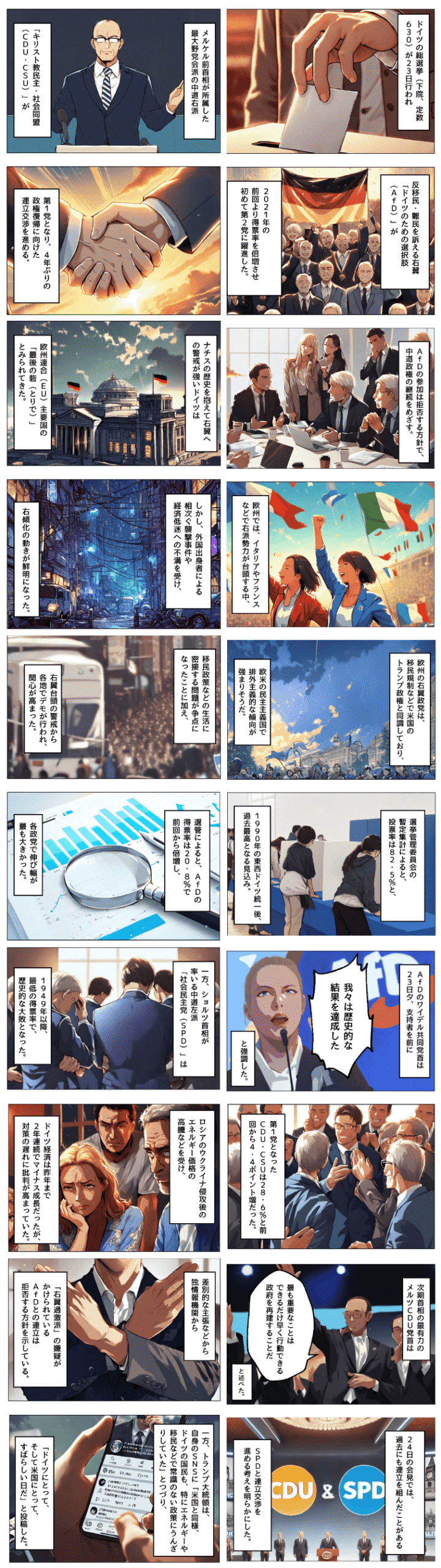 一面記事　AI漫画