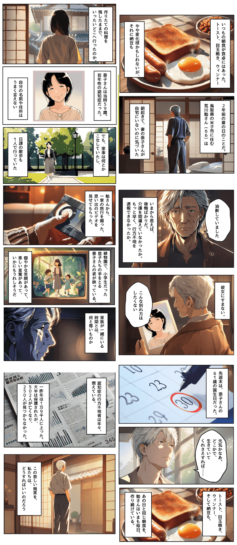 生きていてくれれば　AI漫画