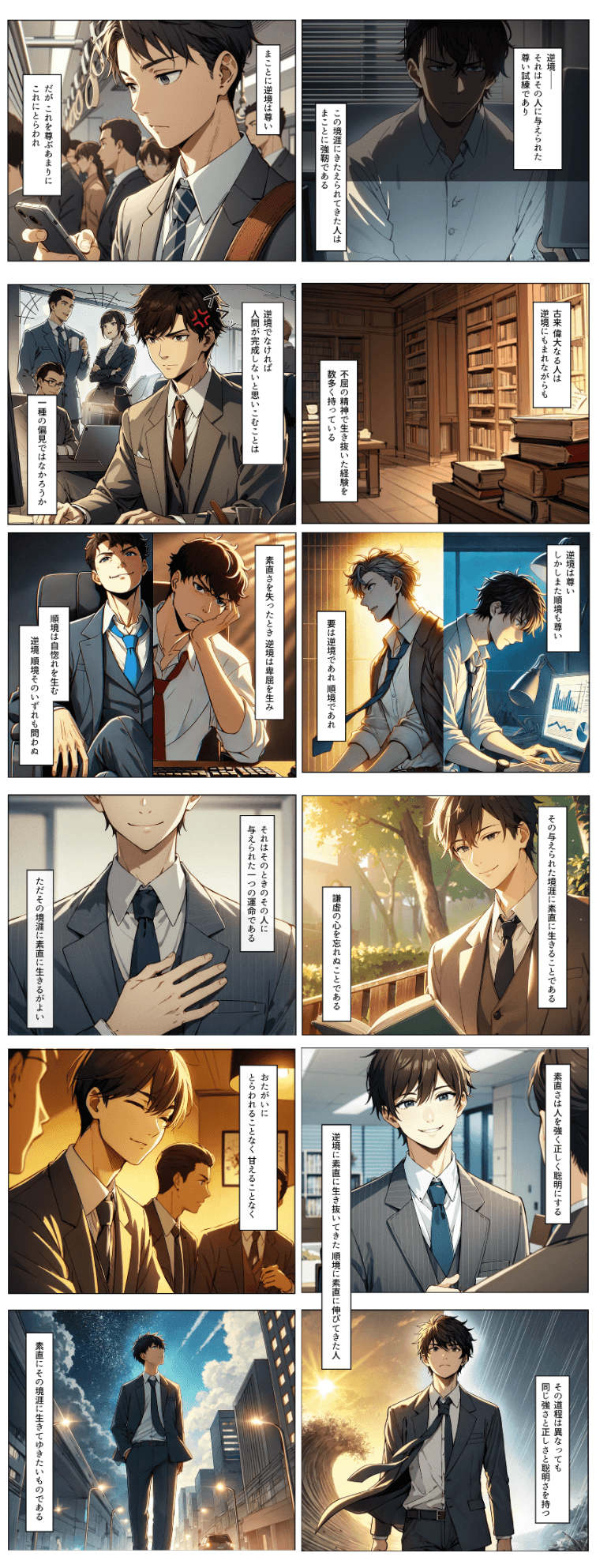 素直に生きる　AI漫画