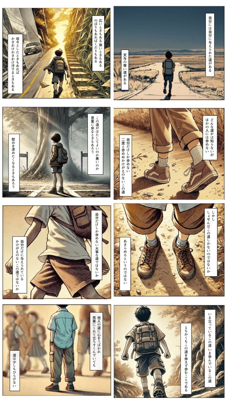 道を開く　AI漫画